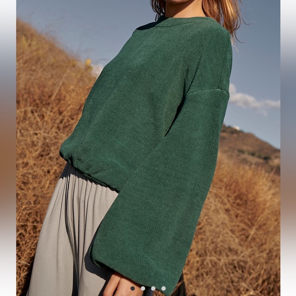 Free People Sweaters - Free People beach happy pullover in jaded M NWT